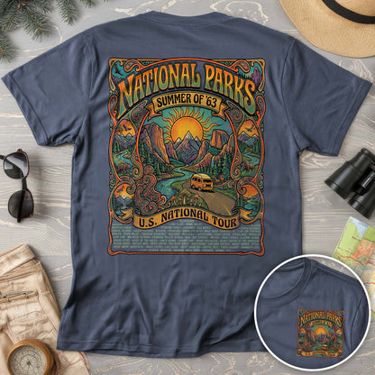 National Parks Summer Tour Front/Back Print T-Shirt