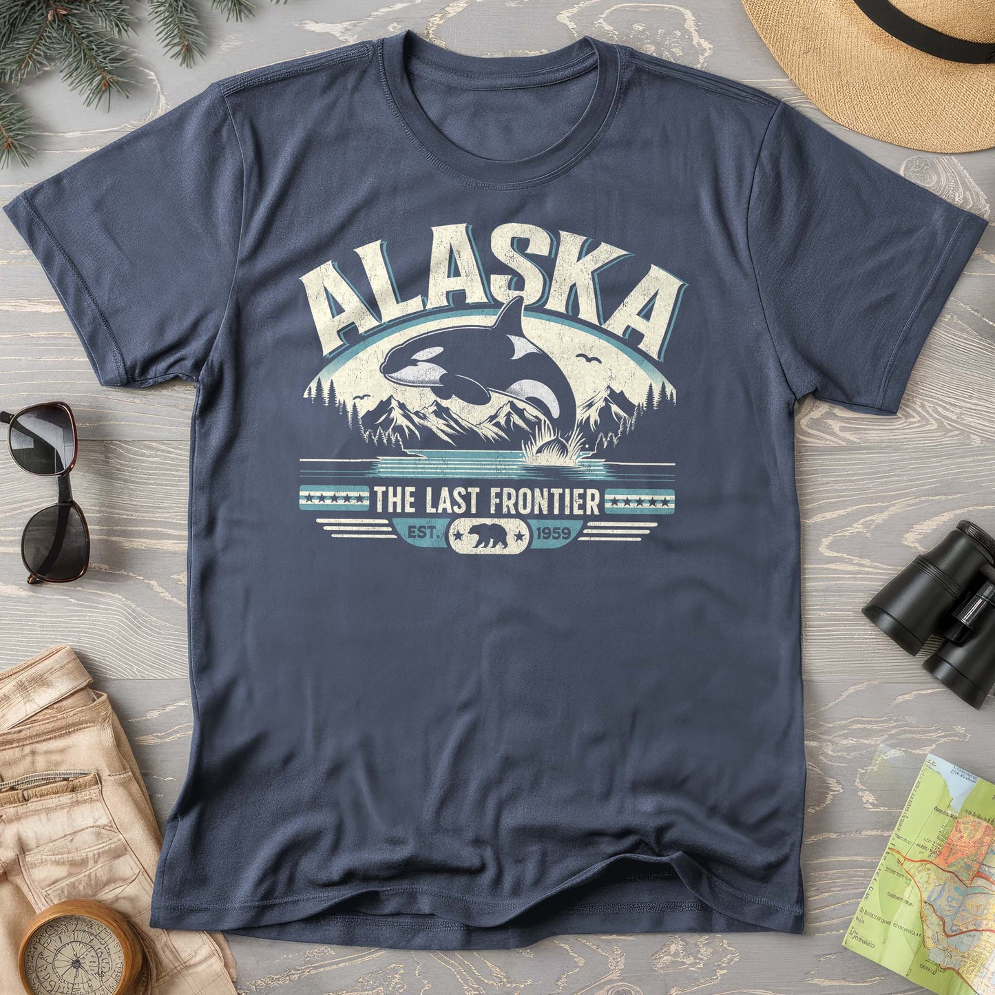 Alaska The Last Frontier "Orca" Comfort Colors T-Shirt