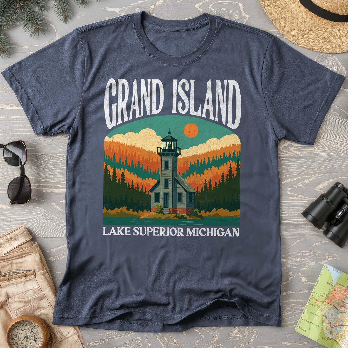 Grand Island Michigan "Big and Bold" Comfort Colors T-Shirt
