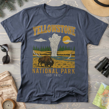 Yellowstone Old Faithful Buffalo Comfort Colors T-shirt