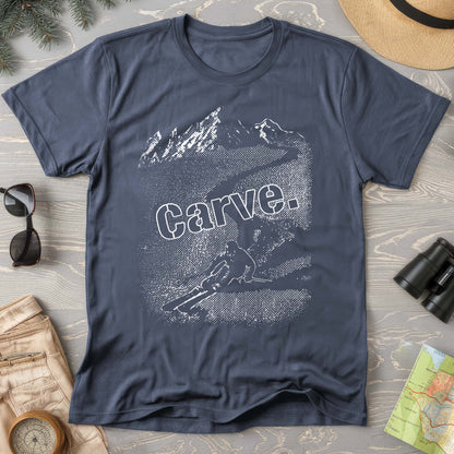 Carve Ski Print Comfort Colors T-shirt
