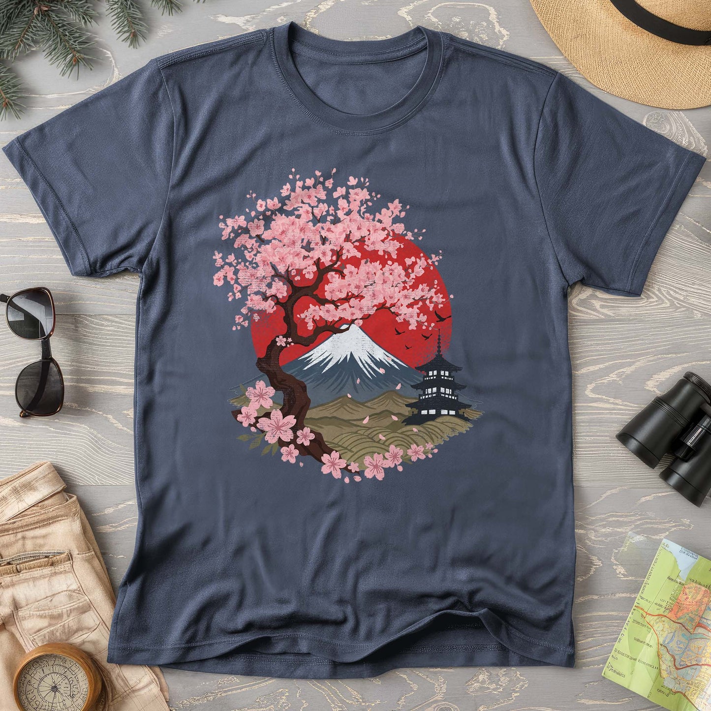 Mount Fuji Cherry Blossoms T-Shirt