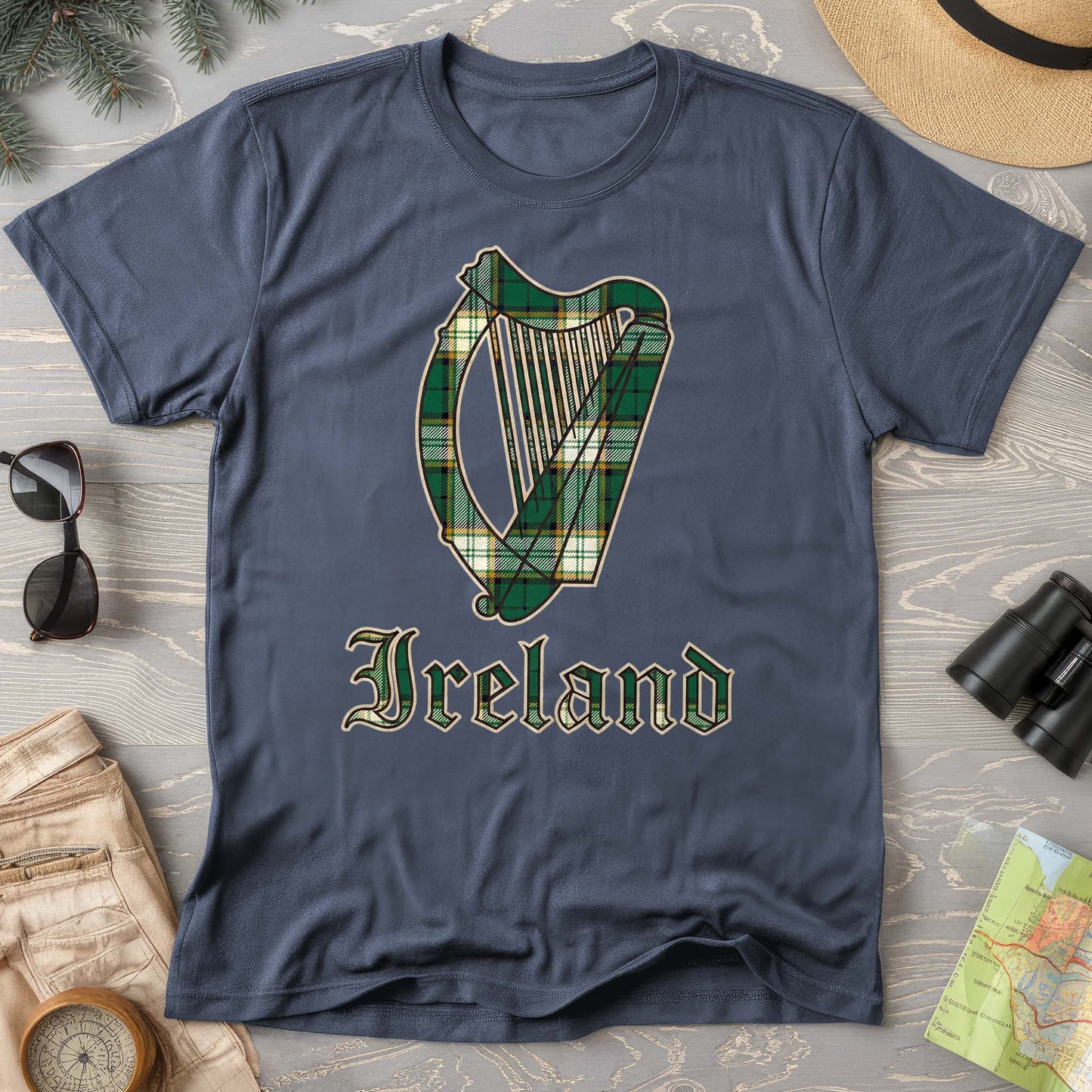 Ireland Tartan Harp T-Shirt