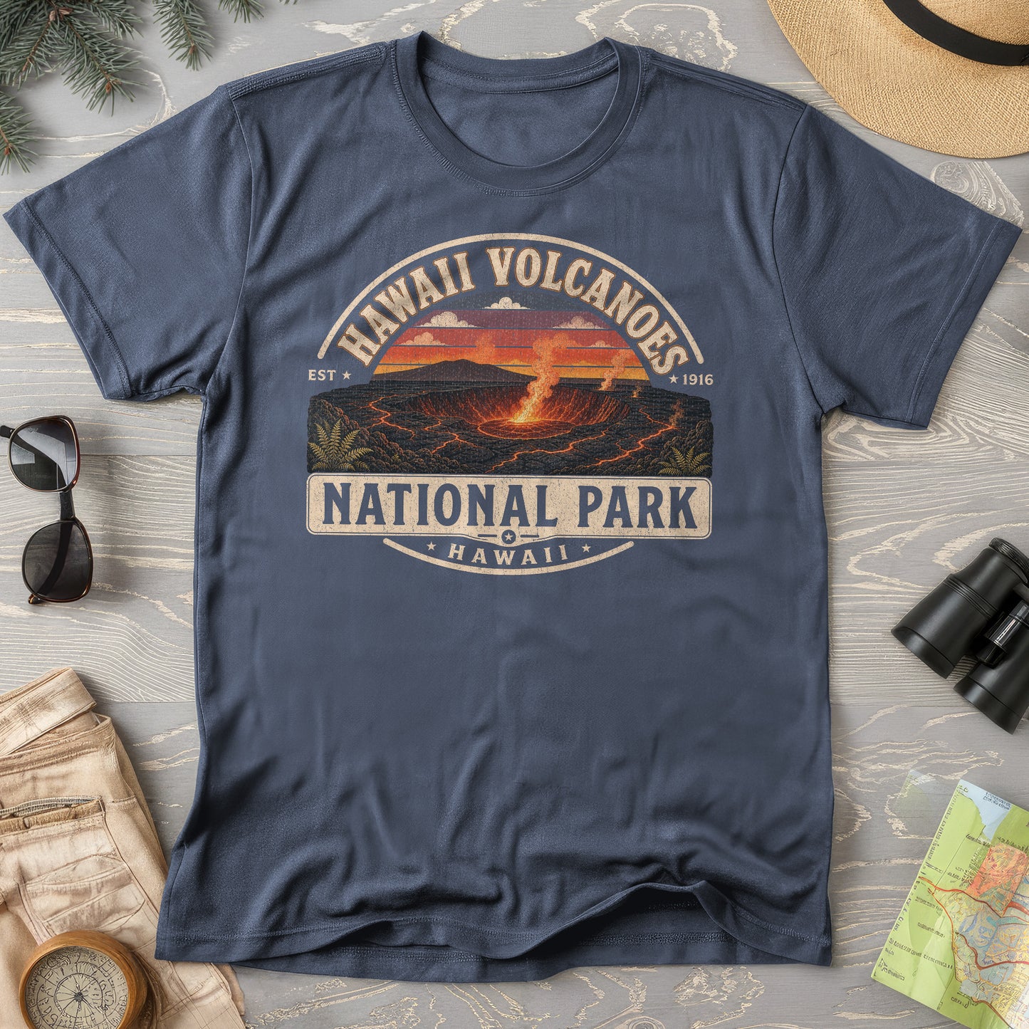 Hawaii Volcanoes Medallion T-Shirt