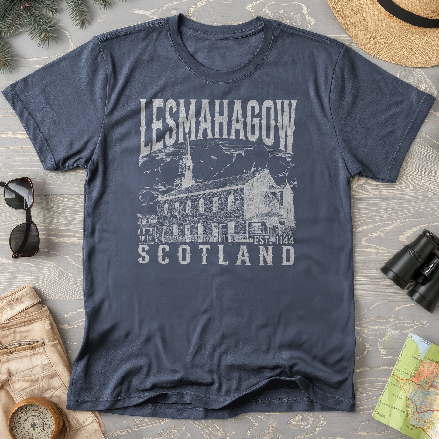 Lesmahagow Scotland Sketch T-Shirt