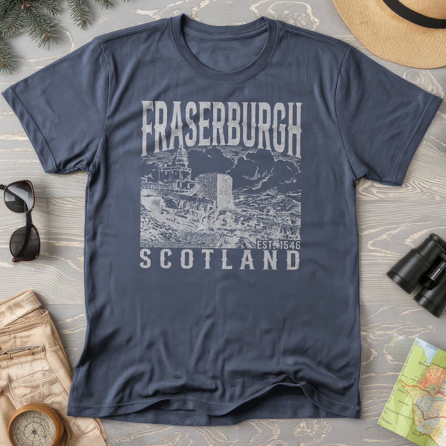 Fraserburgh Scotland Sketch T-Shirt