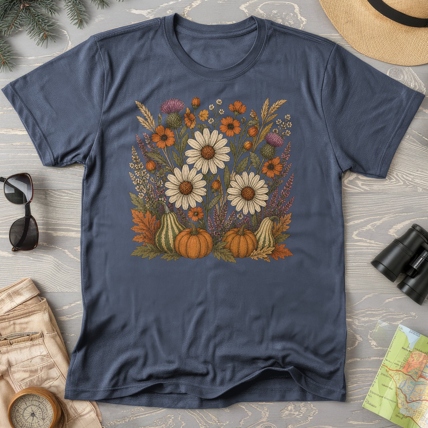 Pumpkin Florals T-Shirt