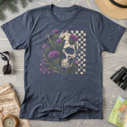 Thistle Skull Check T-Shirt