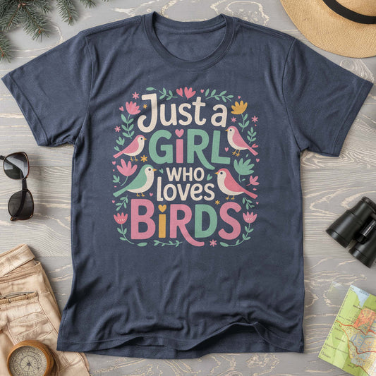 Just a Girls Who Loves Birds Comfort Colors T-Shirt