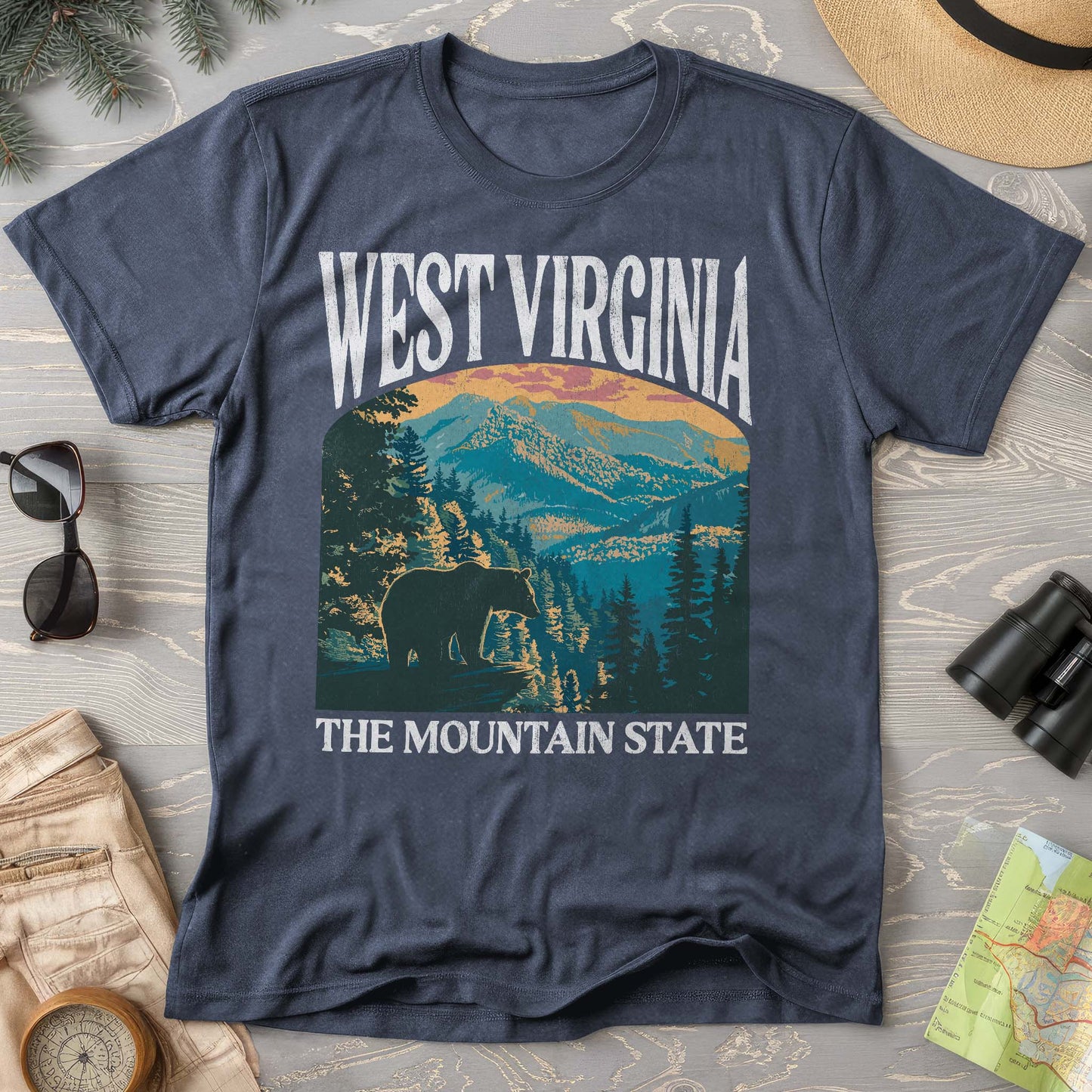 West Virginia Mountain State "Big and Bold" Comfort Colors T-Shirt