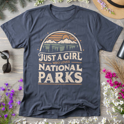 Just a Girl Who Loves National Parks Comfort Colors T-Shirt