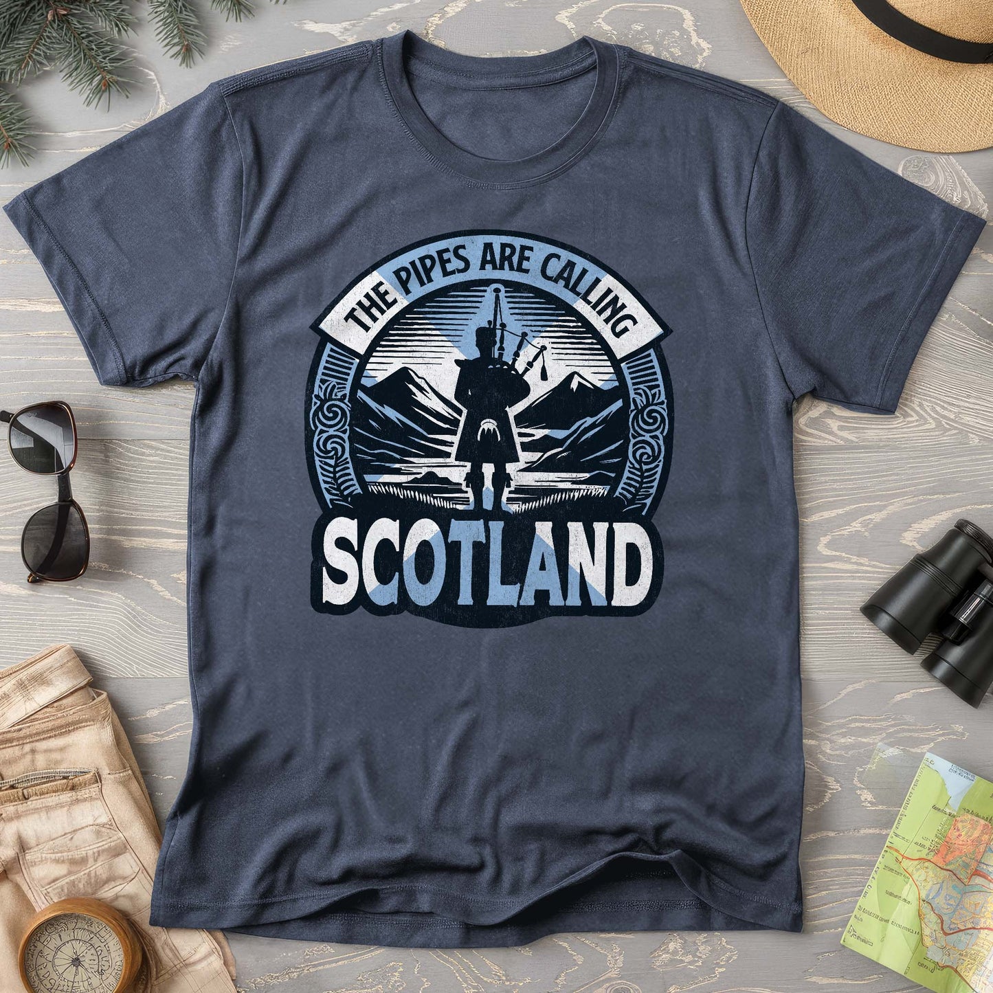 Scotland "The Pipes Are Calling" Comfort Colors T-Shirt