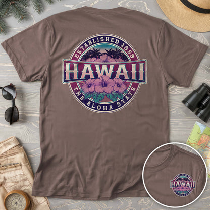 Hawaii Badge Front/Back Print Comfort Colors T-shirt