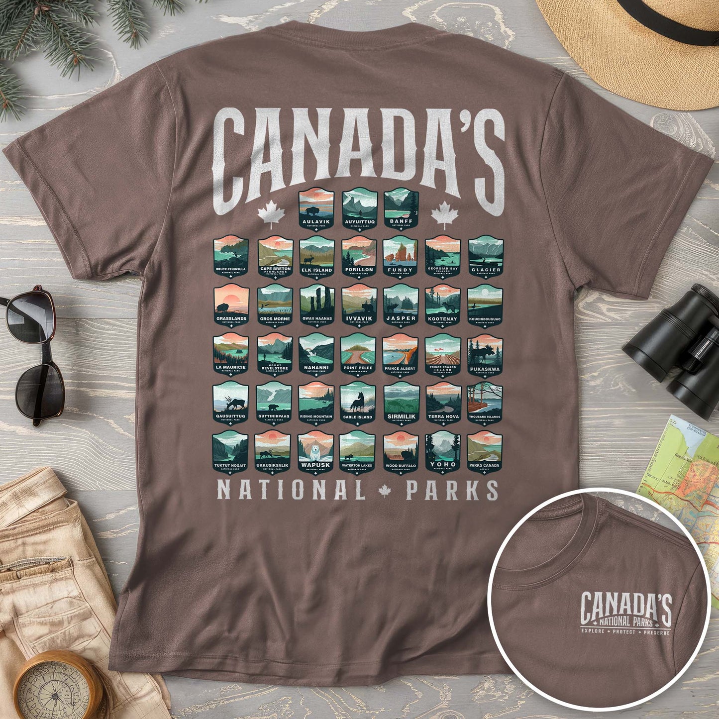 Canada's National Parks "Badges" Comfort Colors T-shirt