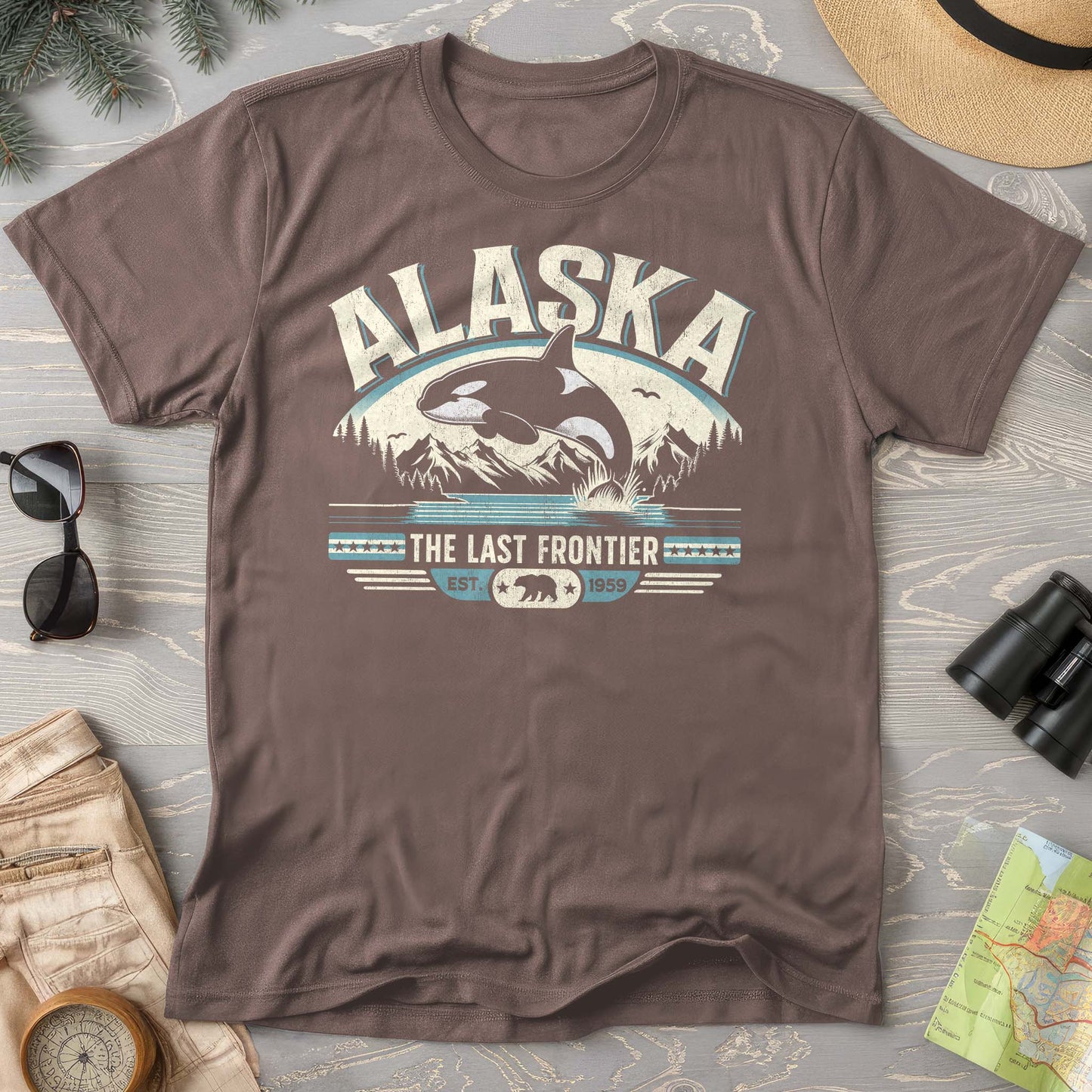 Alaska The Last Frontier "Orca" Comfort Colors T-Shirt
