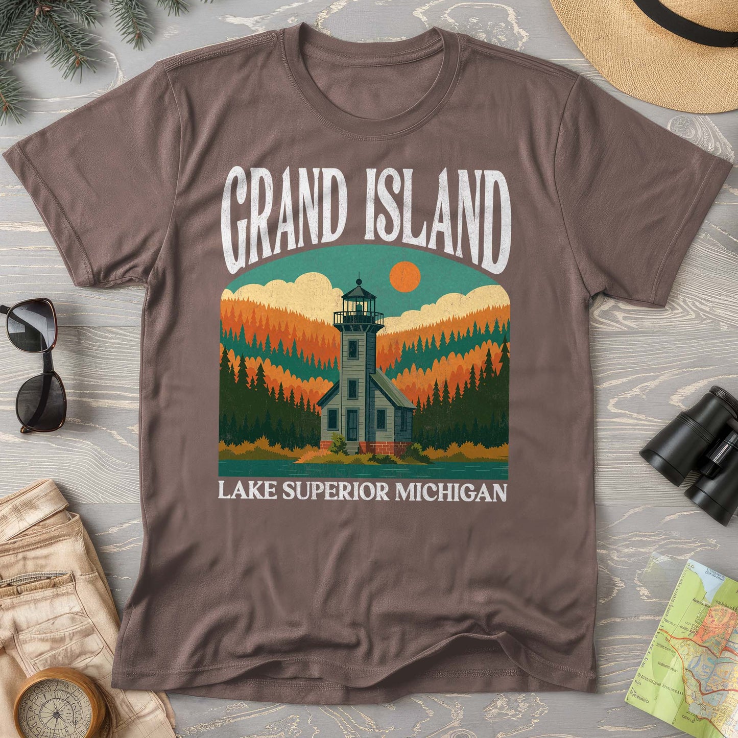 Grand Island Michigan "Big and Bold" Comfort Colors T-Shirt