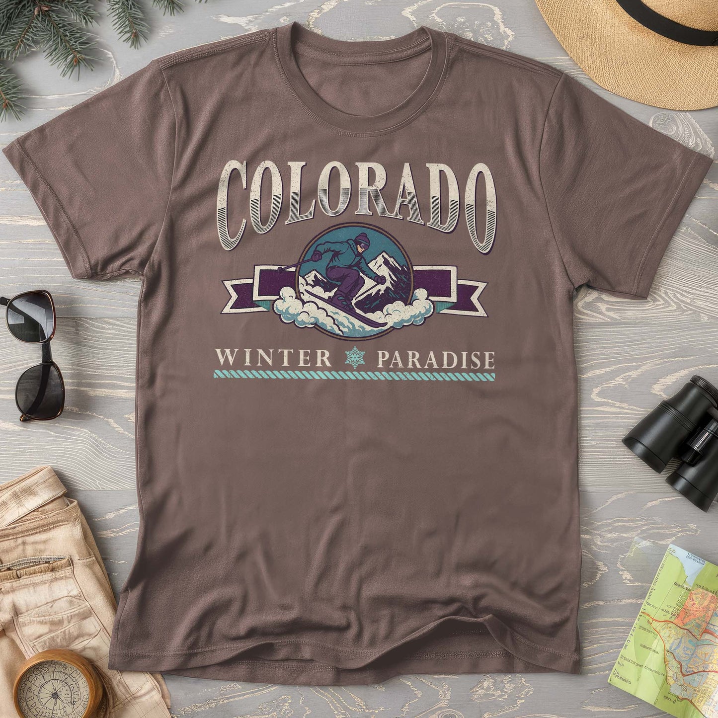 Colorado 90's Retro Ski Sprint Comfort Colors T-shirt
