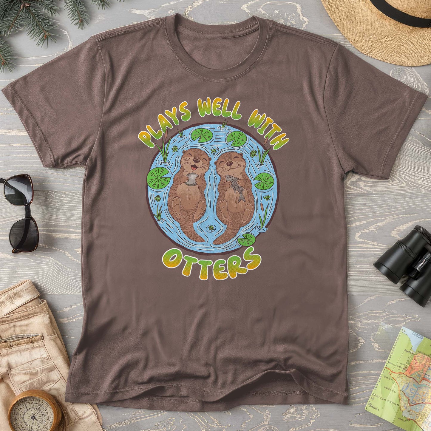 Plays Well With Otters Comfort Colors T-shirt
