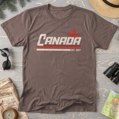 Canada Retro Stripe Comfort Colors T-shirt