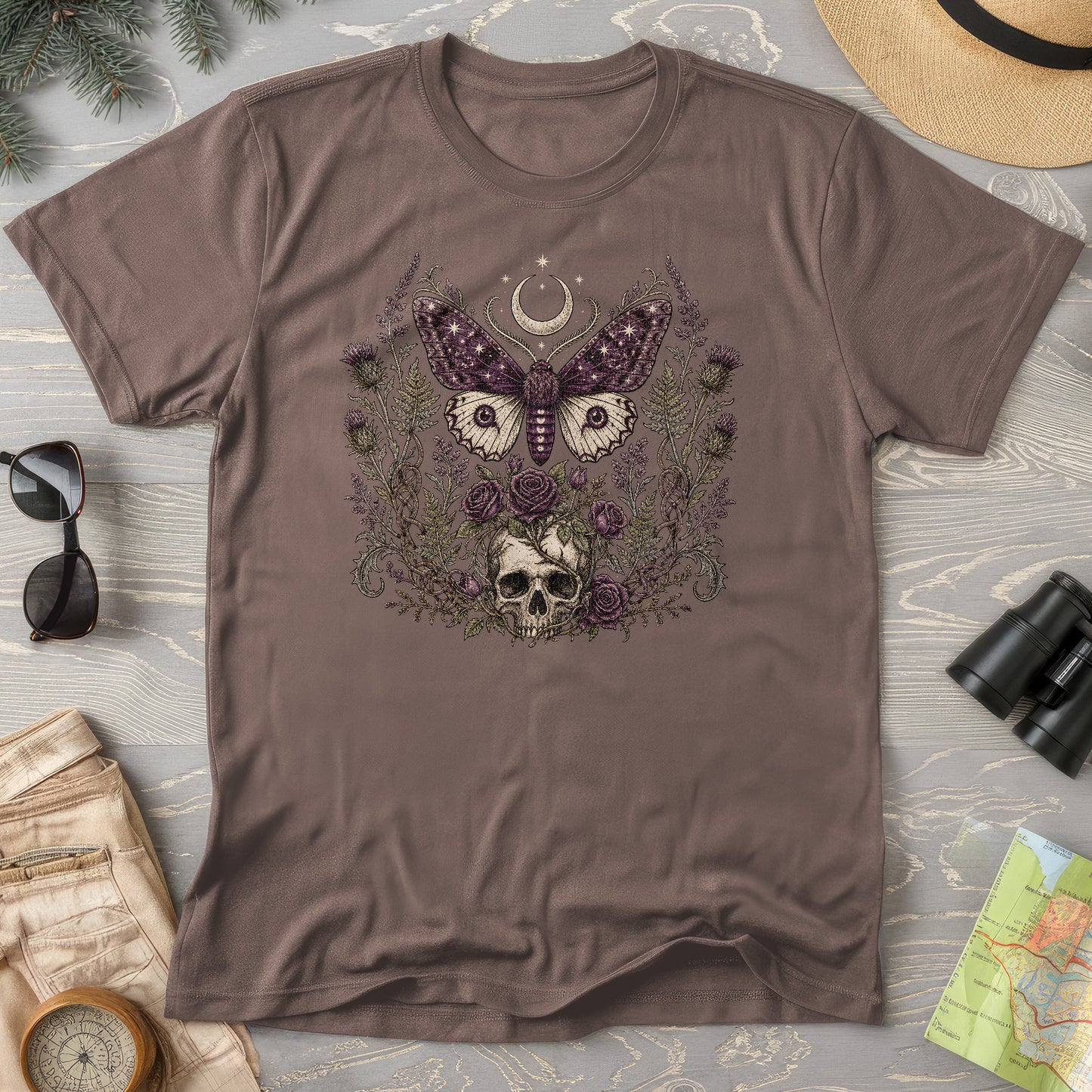 Gothic Thistle Moth T-Shirt