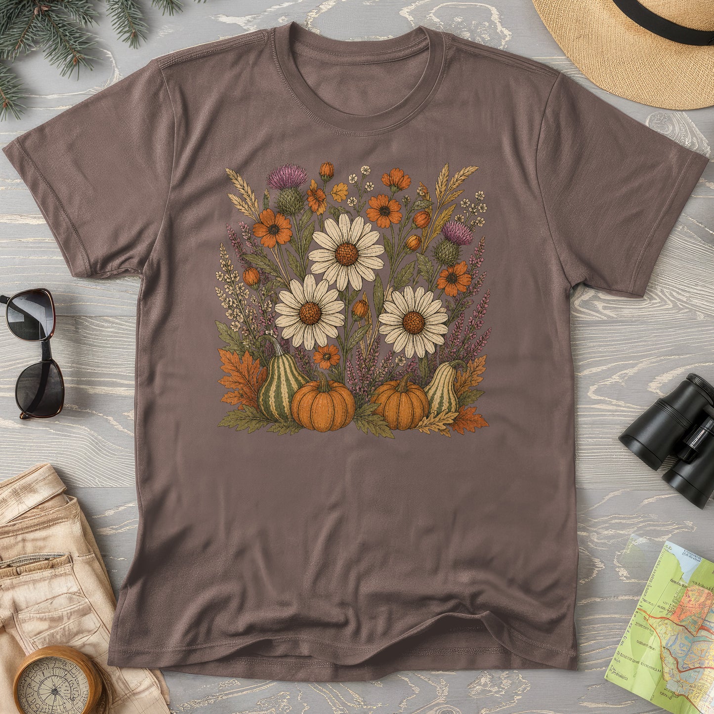 Pumpkin Florals T-Shirt