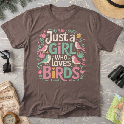 Just a Girls Who Loves Birds Comfort Colors T-Shirt