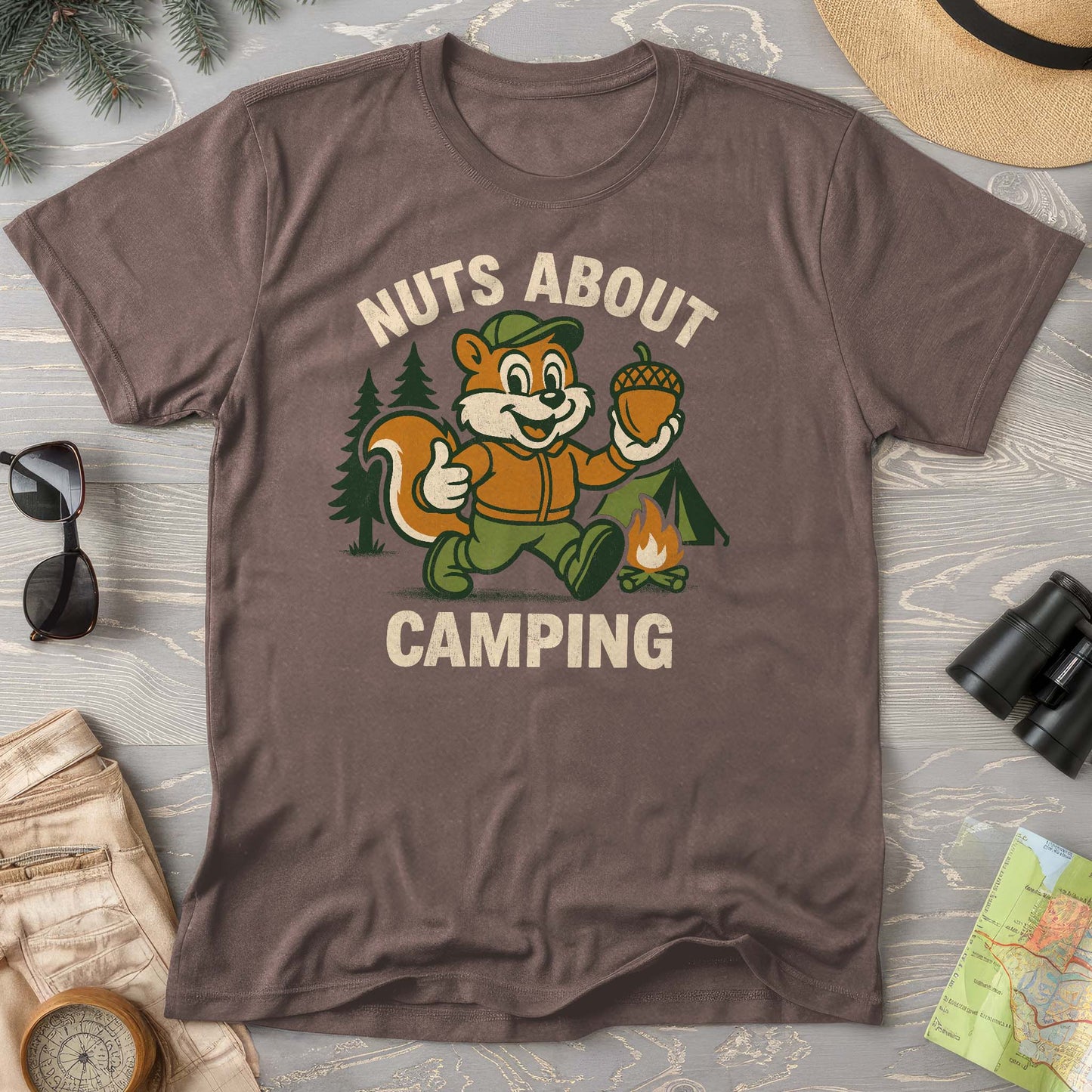 Nuts About Camping Comfort Colors T-Shirt