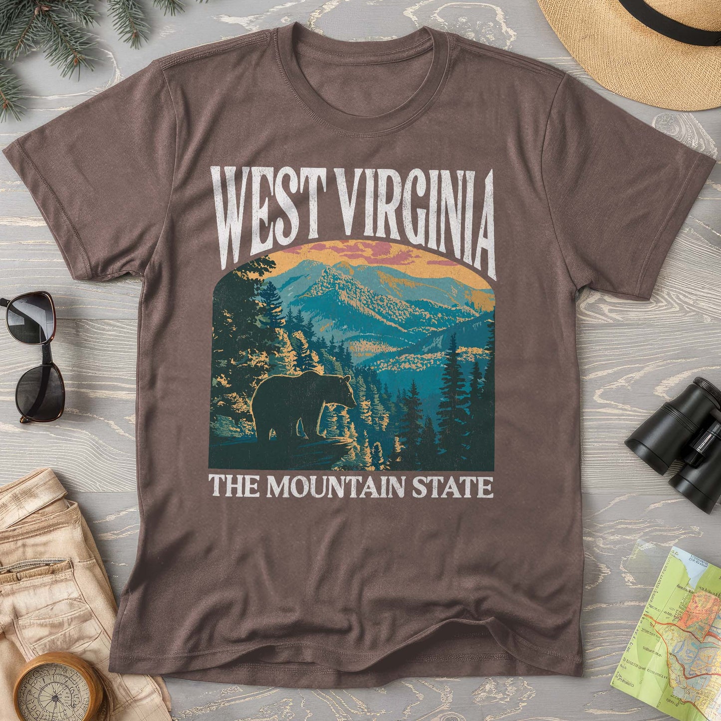 West Virginia Mountain State "Big and Bold" Comfort Colors T-Shirt