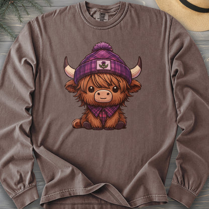 Tartan Highland Cow Long Sleeve Shirt