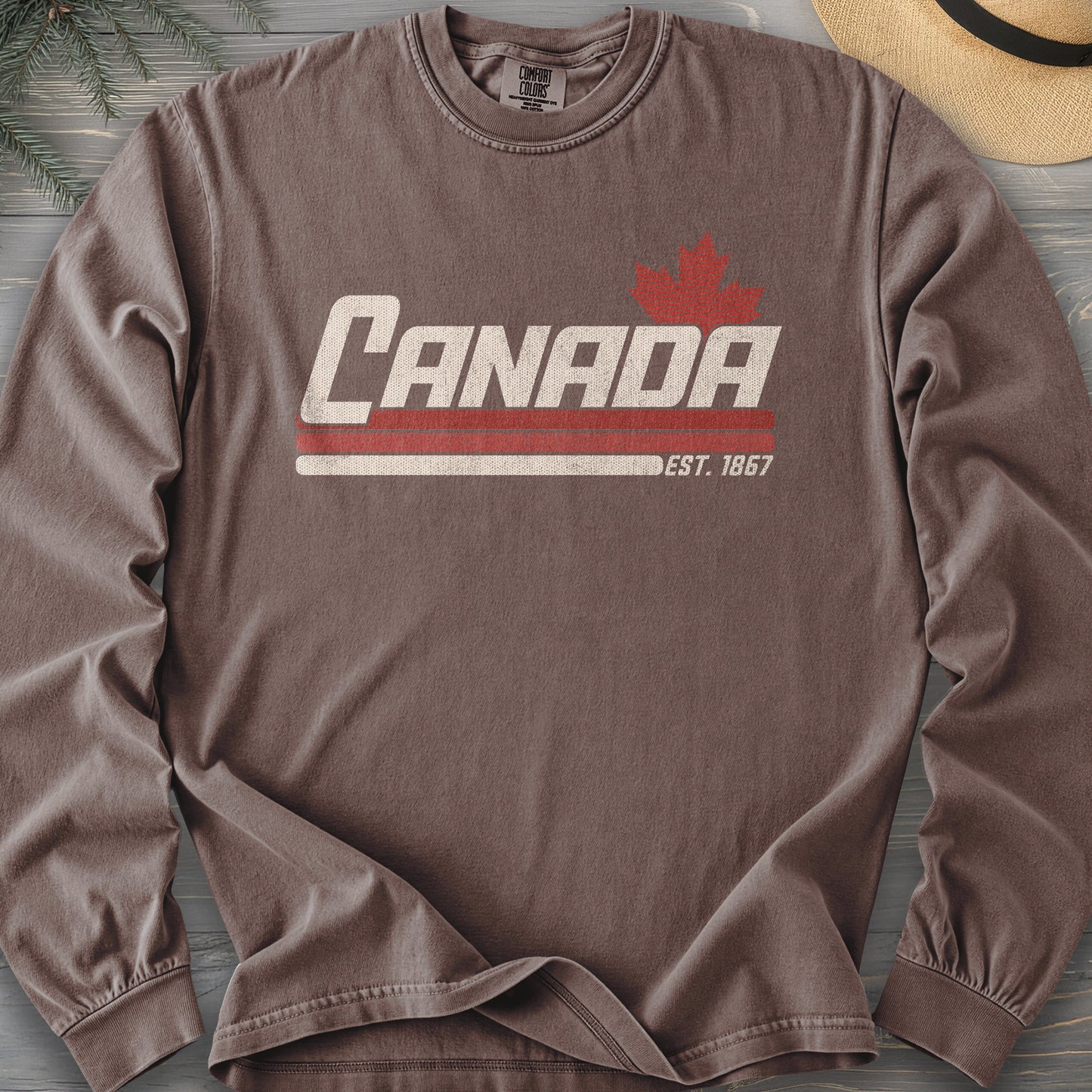 Canada Retro Stripe Long Sleeve Shirt