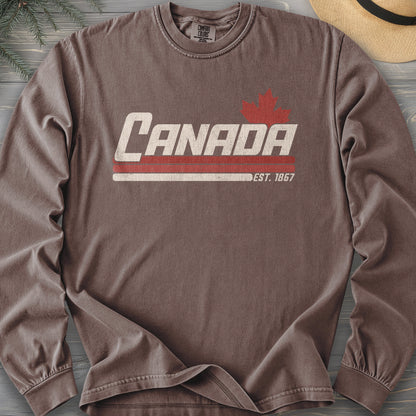 Canada Retro Stripe Long Sleeve Shirt