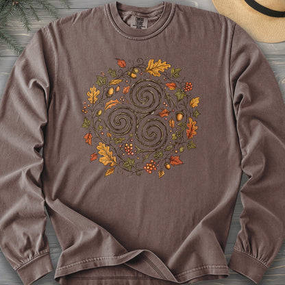 Celtic Autumn Spiral Long Sleeve Shirt