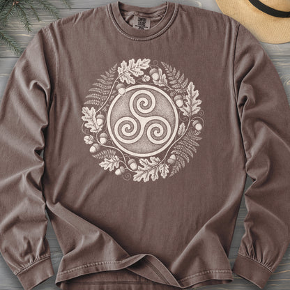 Autumn Triskele Wreath Comfort Colors 6014 Long Sleeve