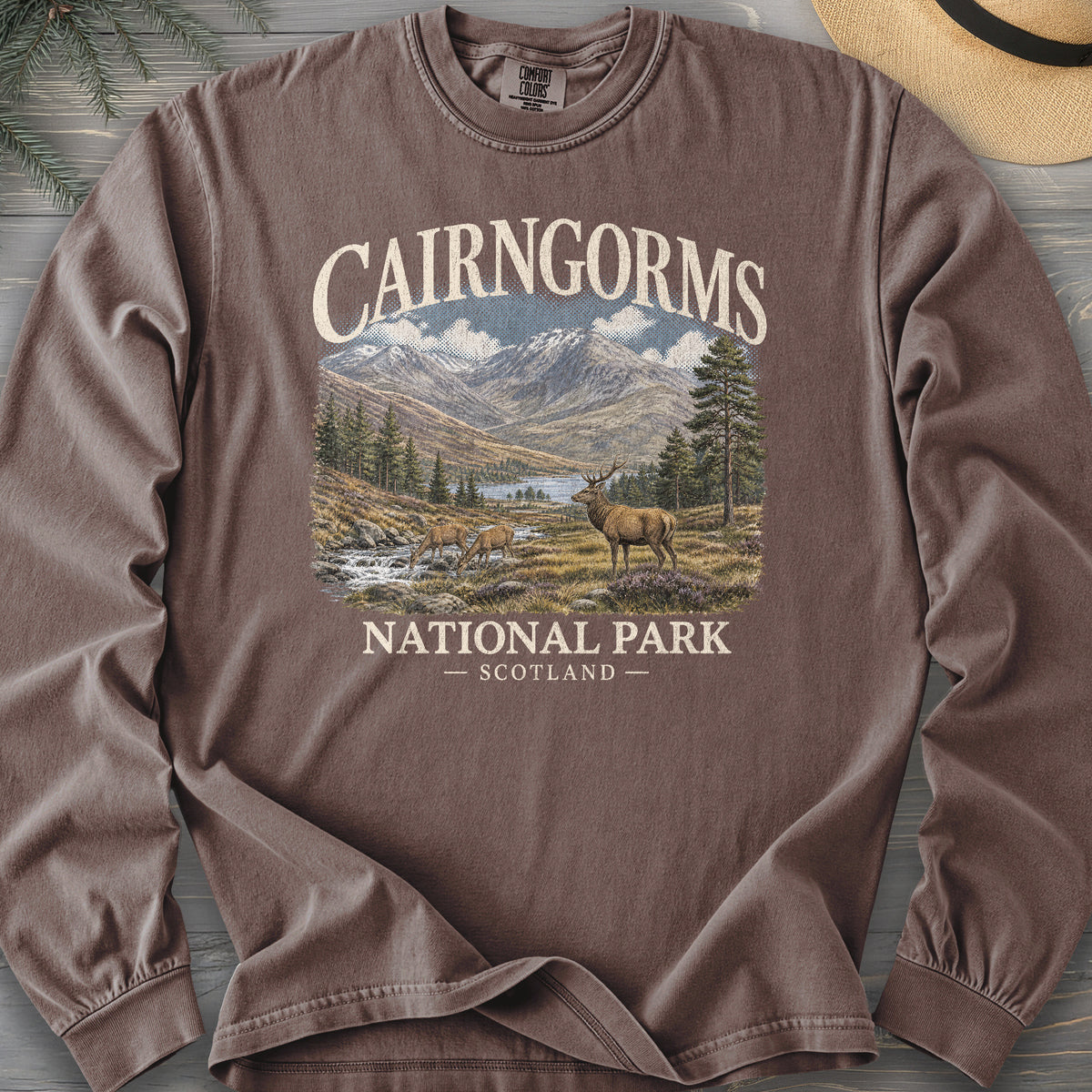 Cairngorms National Park Scotland Comfort Colors 6014 Long Sleeve