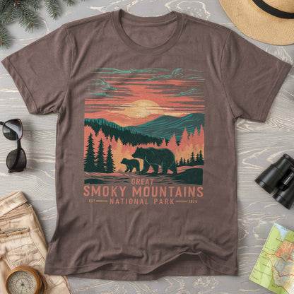 Great Smoky Mountains Sunset Bears Comfort Colors T-Shirt