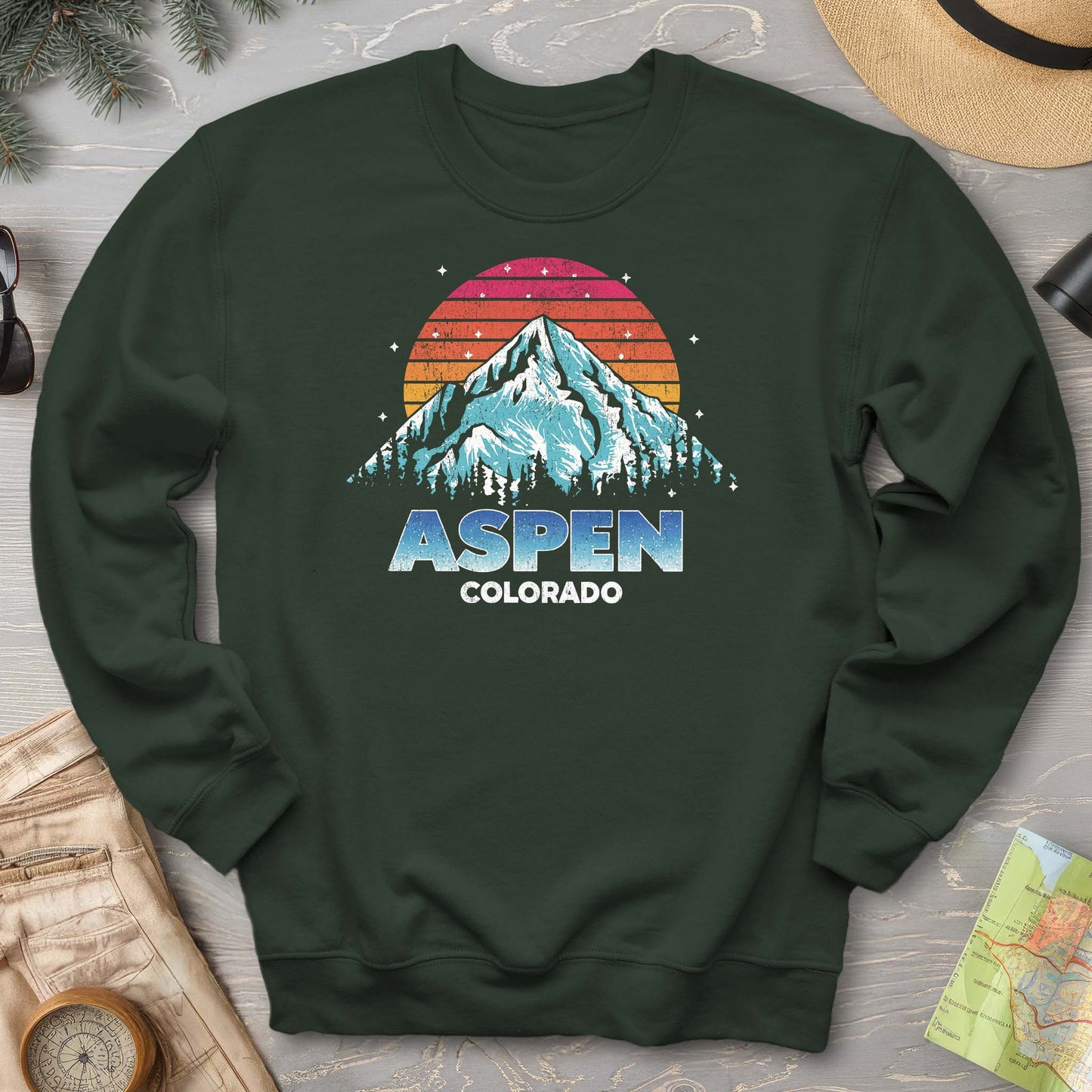 Aspen "80's Vintage Sunset" Sweatshirt
