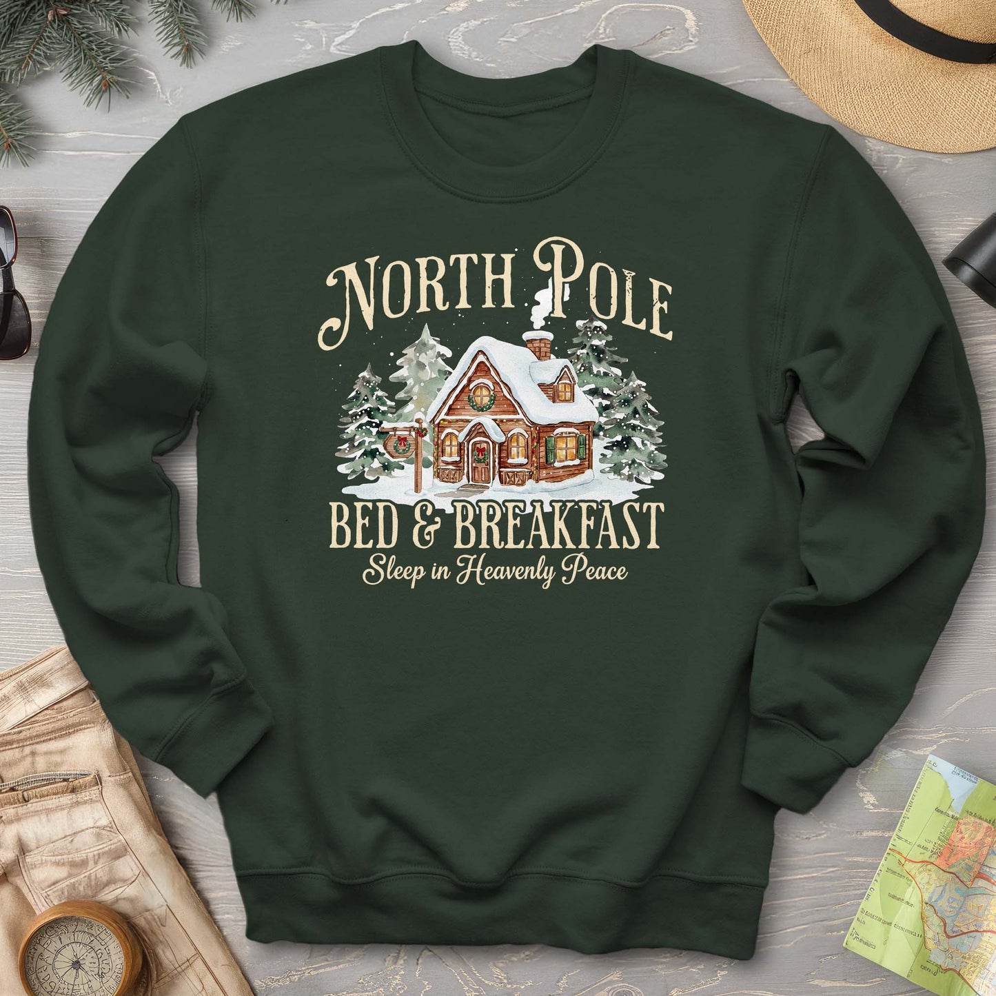 North Pole Bed and Breakfast "Heavenly Peace" Sweatshirt