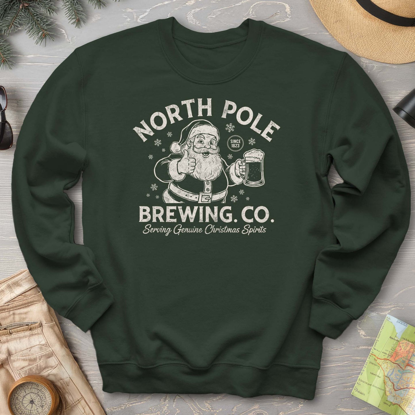 North Pole Brewing Company Vintage Print Sweatshirt