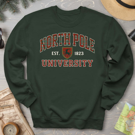 North Pole University Holiday Plaid Sweatshirt