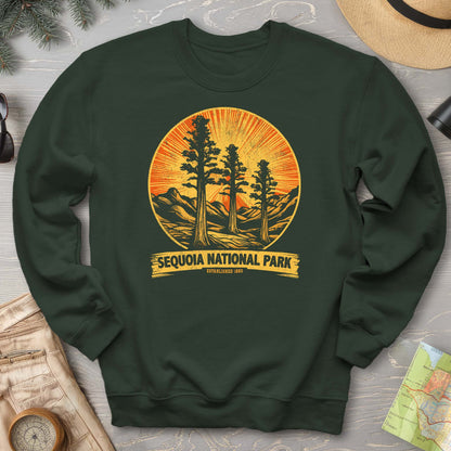Sequoia 3 Trees Vintage Print Sweatshirt