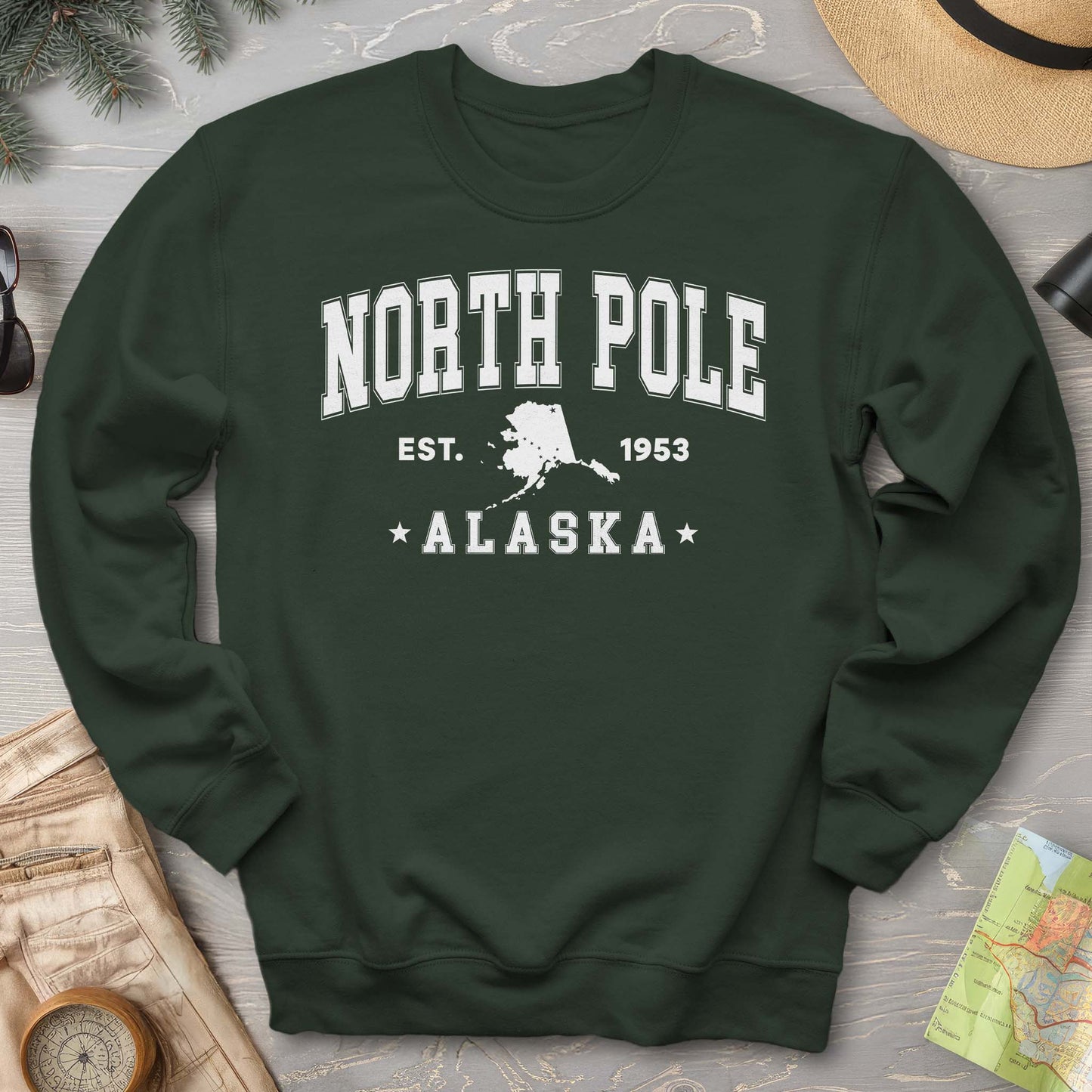 North Pole Alaska Varsity Sweatshirt