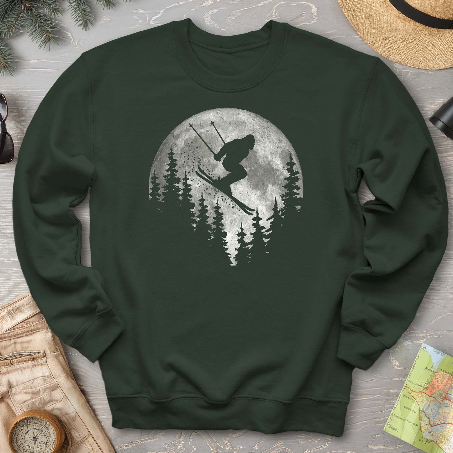 Bigfoot Ski Moon Sweatshirt