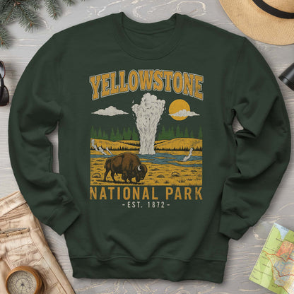 Yellowstone Old Faithful Buffalo Sweatshirt