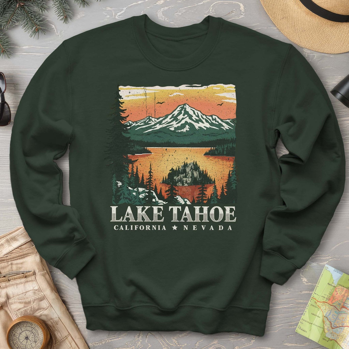 Lake Tahoe Emerald Bay Sunset Sweatshirt