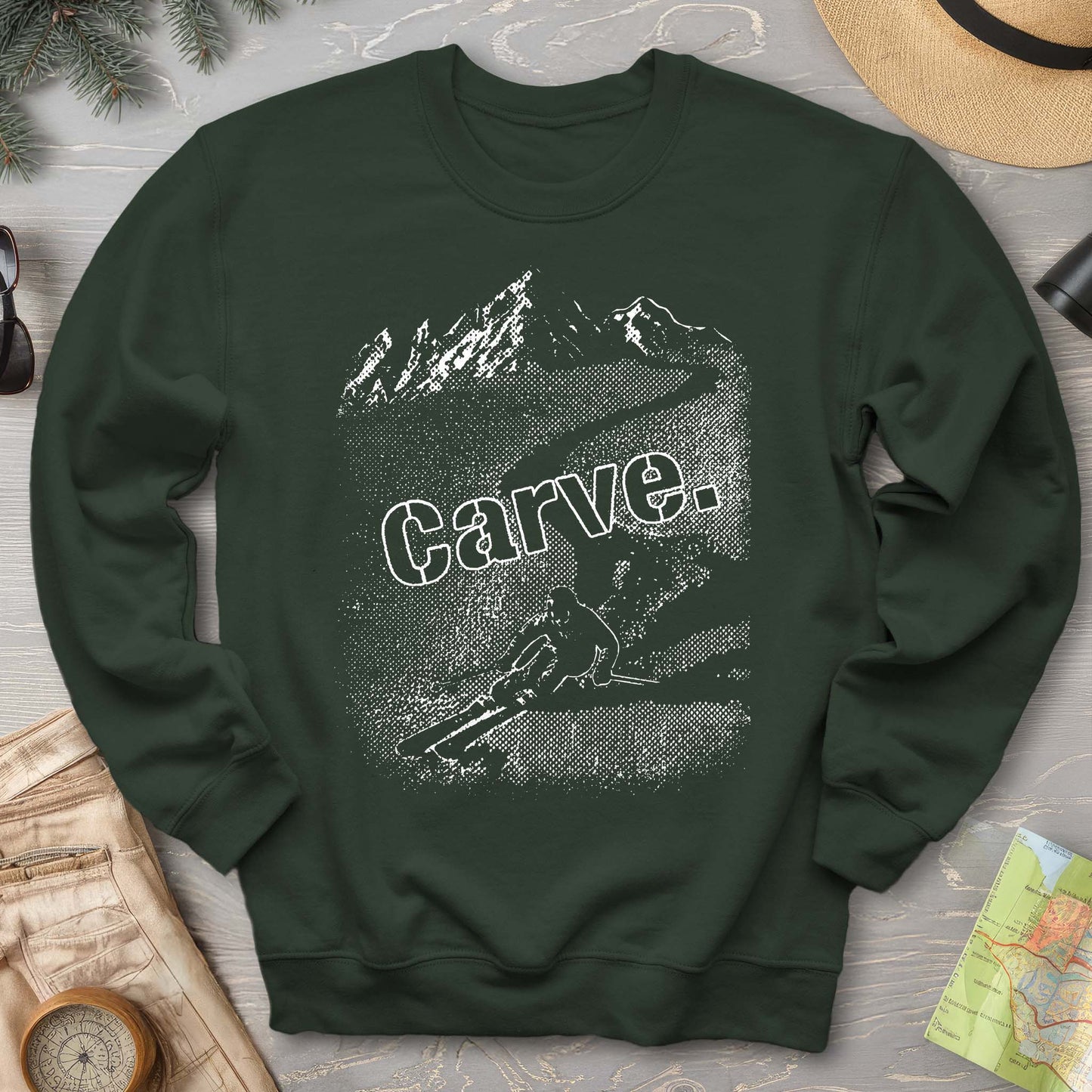 Carve Ski Print Sweatshirt