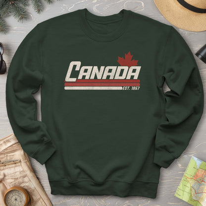 Canada Retro Stripe Sweatshirt