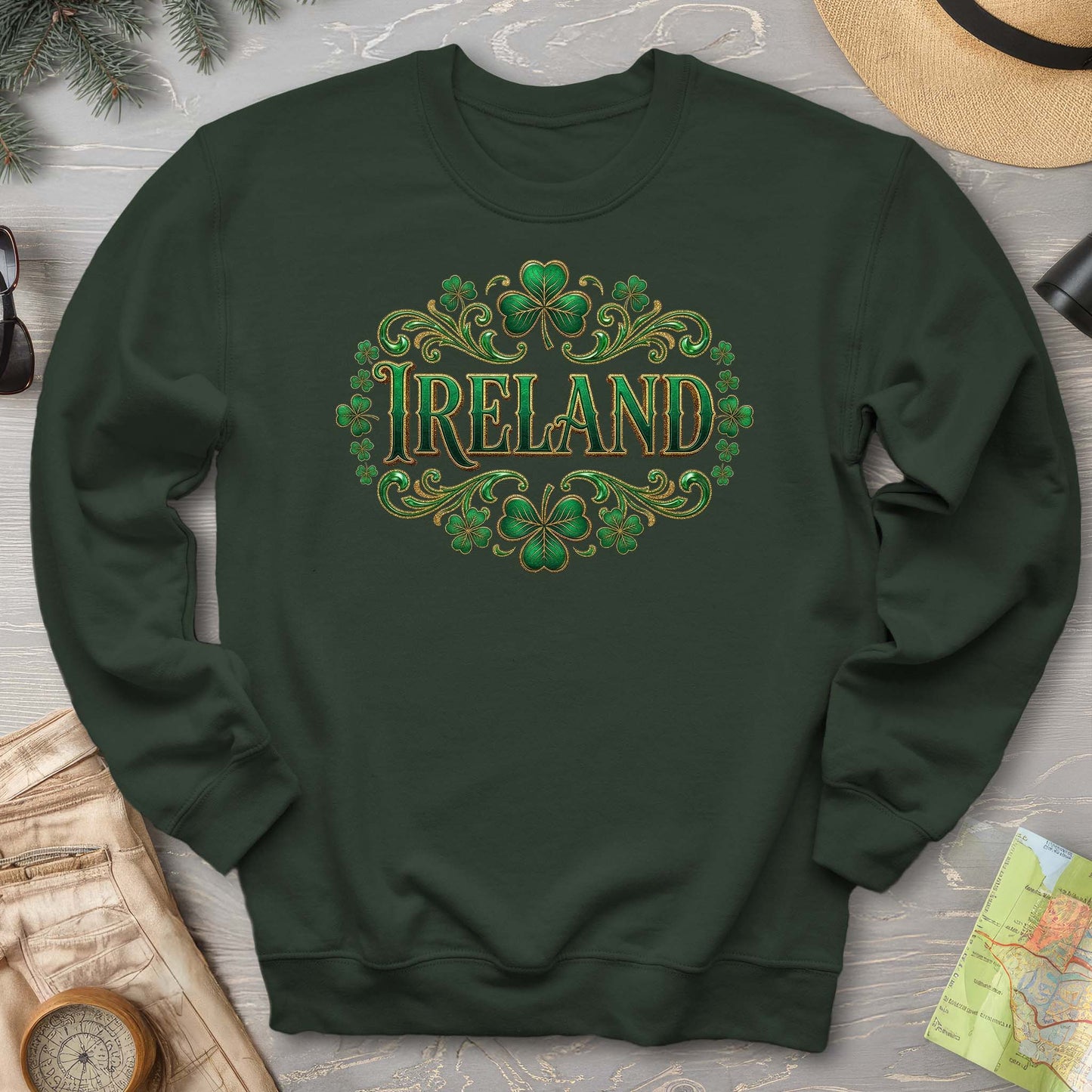 Ireland Shamrock Emblem Sweatshirt