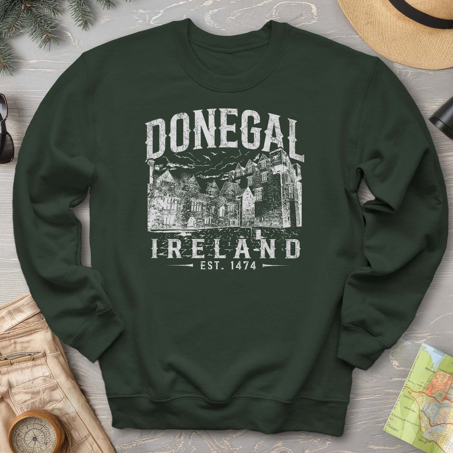 Donegal Ireland Vintage Print Sweatshirt