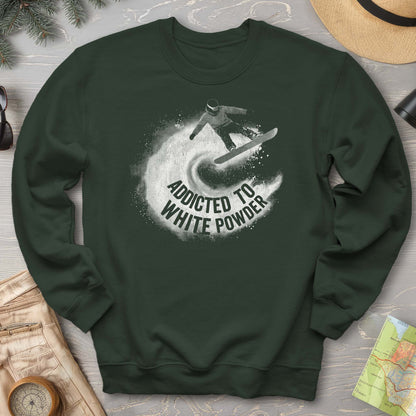 White Powder Snowboard Sweatshirt