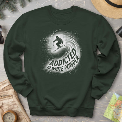 White Powder Skiing  Sweatshirt